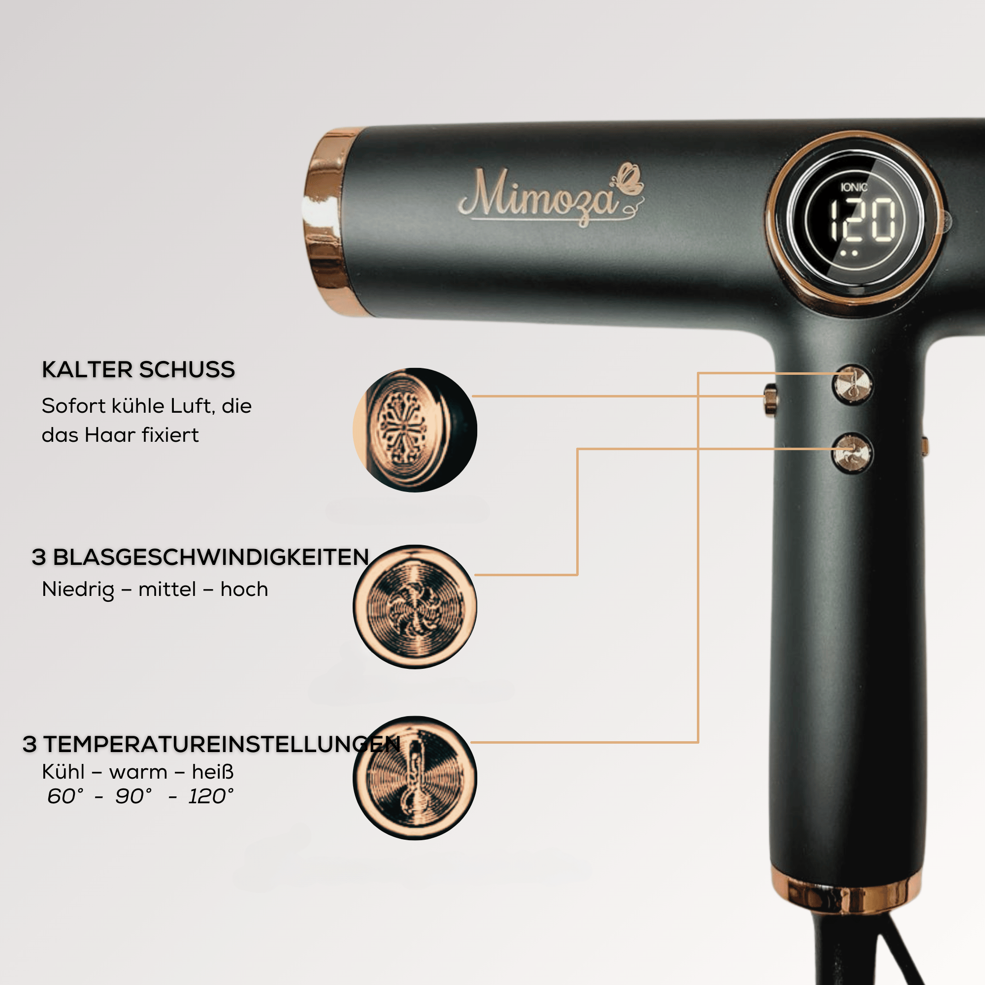 Mimoza Ultra Dynamic Airstyler | Locken und gerade