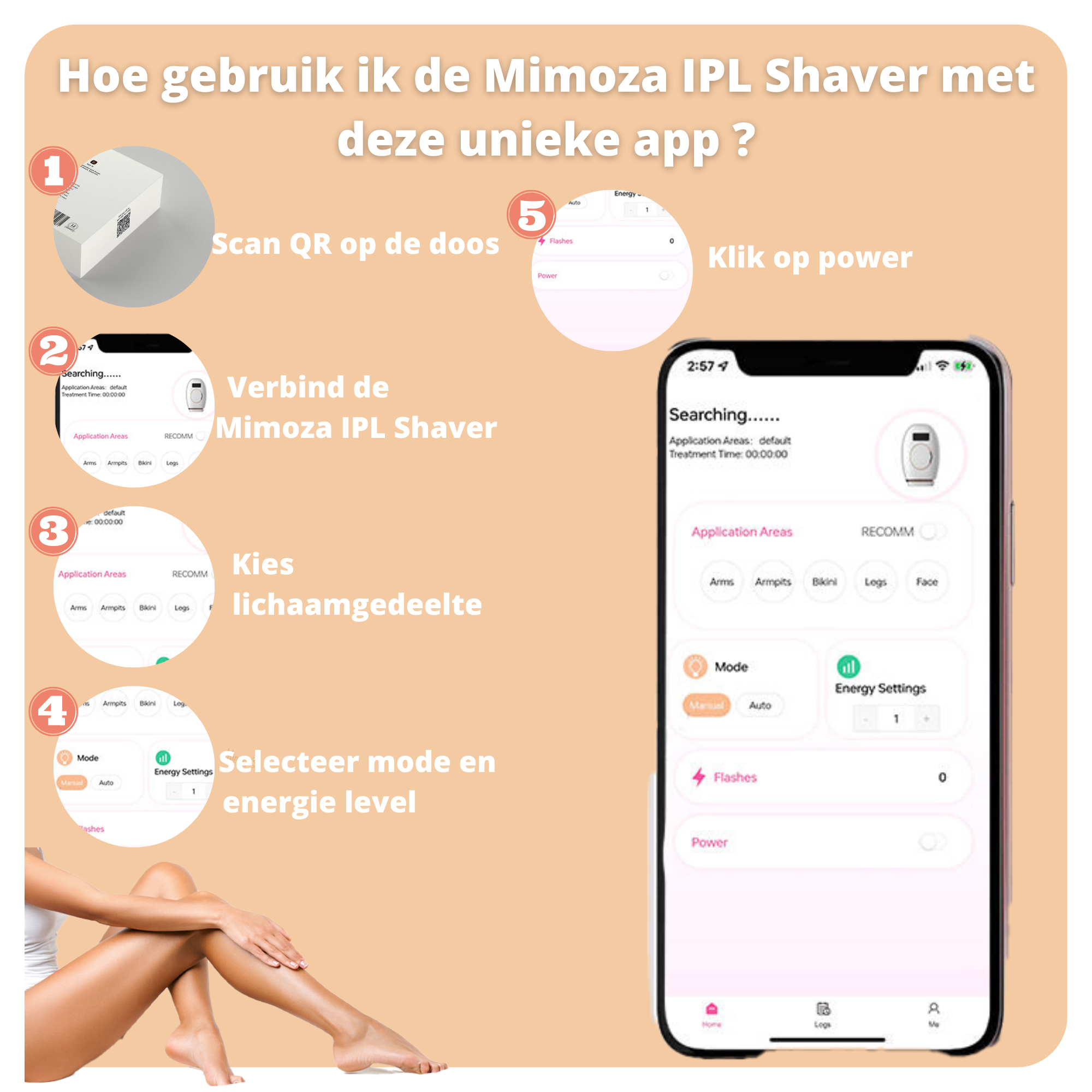 Mimoza Deluxe IPL Ontharingsapparaat met APP